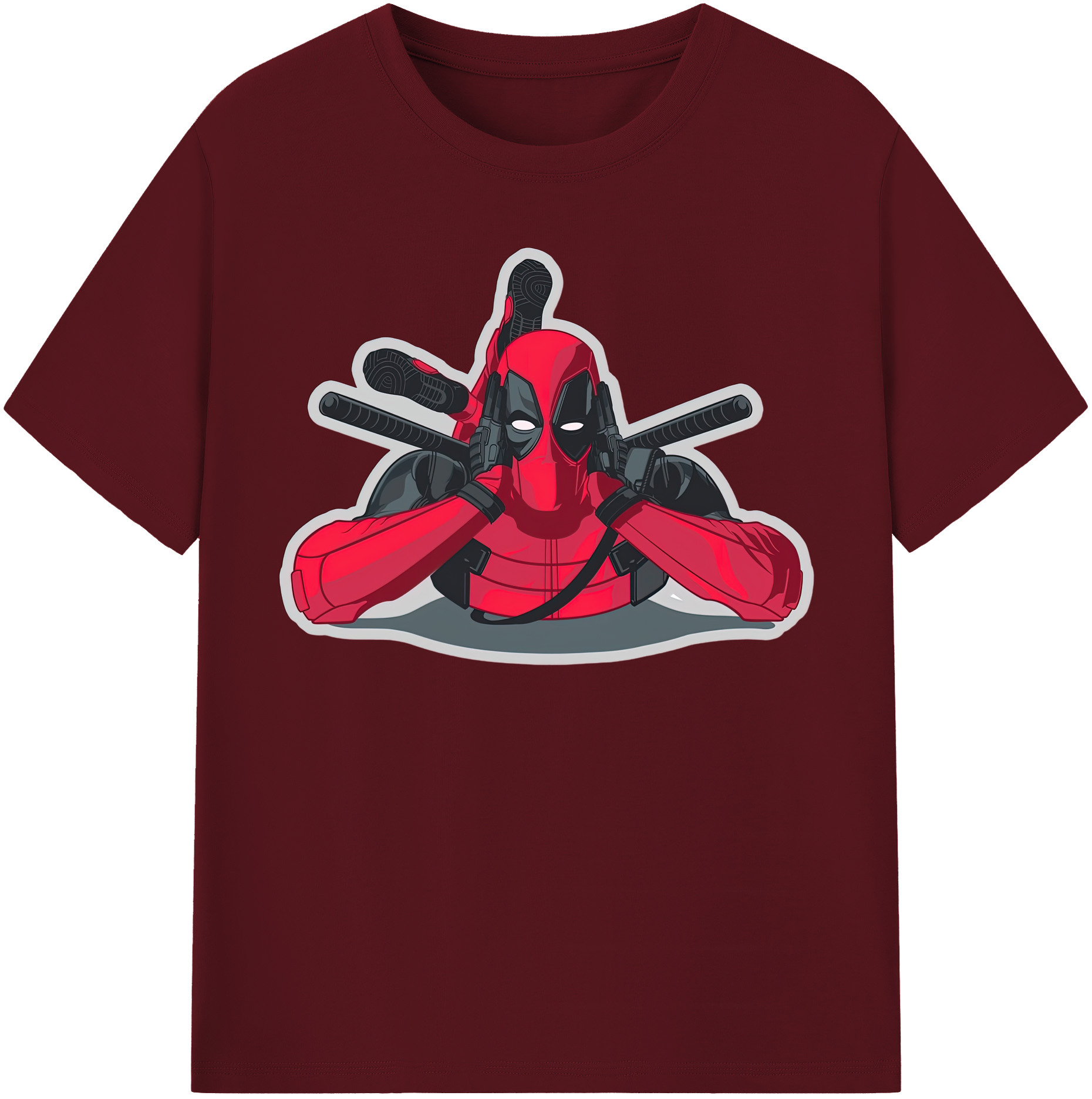 （画像用） Deadpool デッドプール 綿100％半袖Tシャツ（フロントプリント）